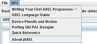jABEL Info menu
